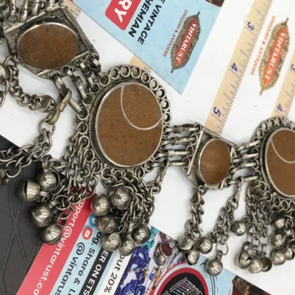 Afghan Brown Stone Belly Belt, Boho Belt, Belly Chains, Tribal Dance Belt, - Picture 5 of 8